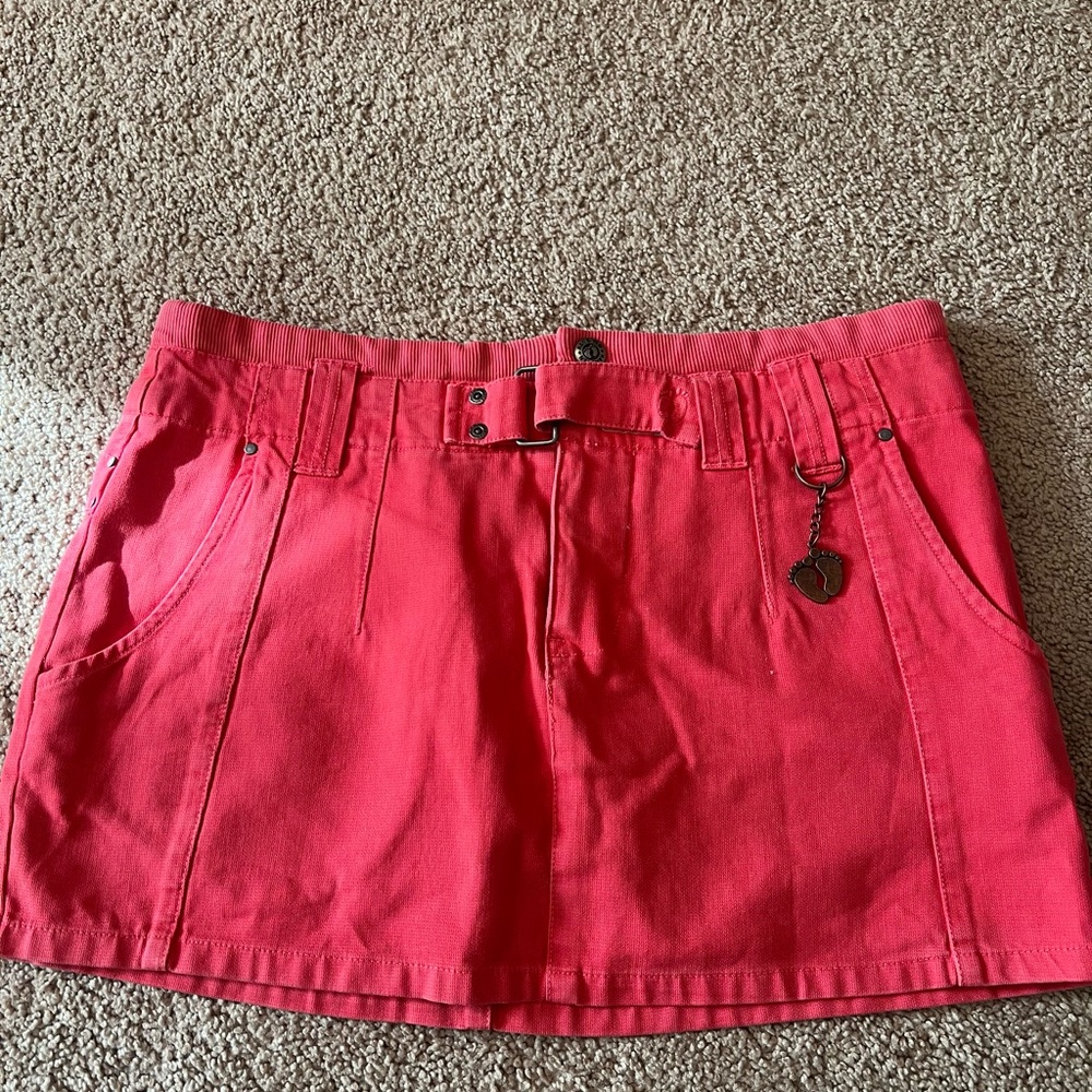 Hang Ten Pink Mini Skirt with Belt